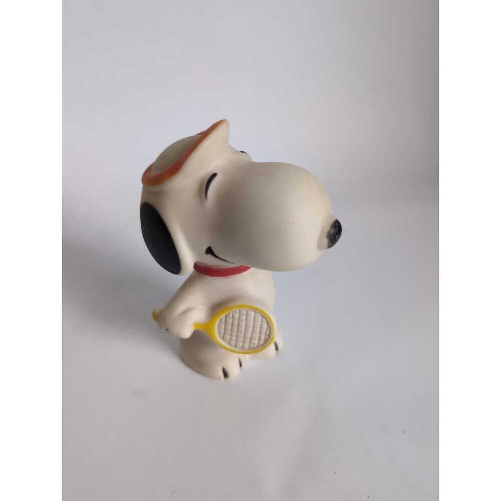 Vintage Tennis Snoopy Squeaker Peanuts Rubber Toy